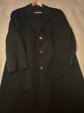 Loro Piana Men's Black Wool Pea Coat